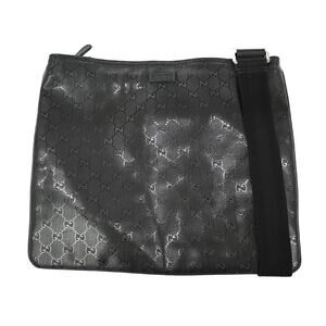 Gucci GG Imprime Zip Top Messenger Bag Black